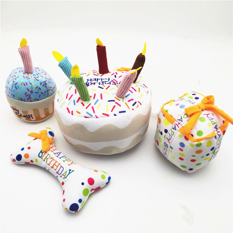 Dog Birthday Cake Plush Toys