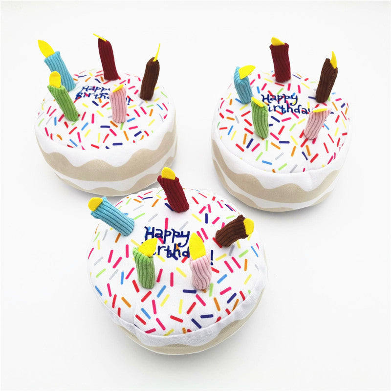 Dog Birthday Cake Plush Toys