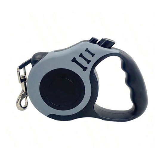 Pet Retractable Leash, Bone Print Dog Walking Rope Lead Chain Strap