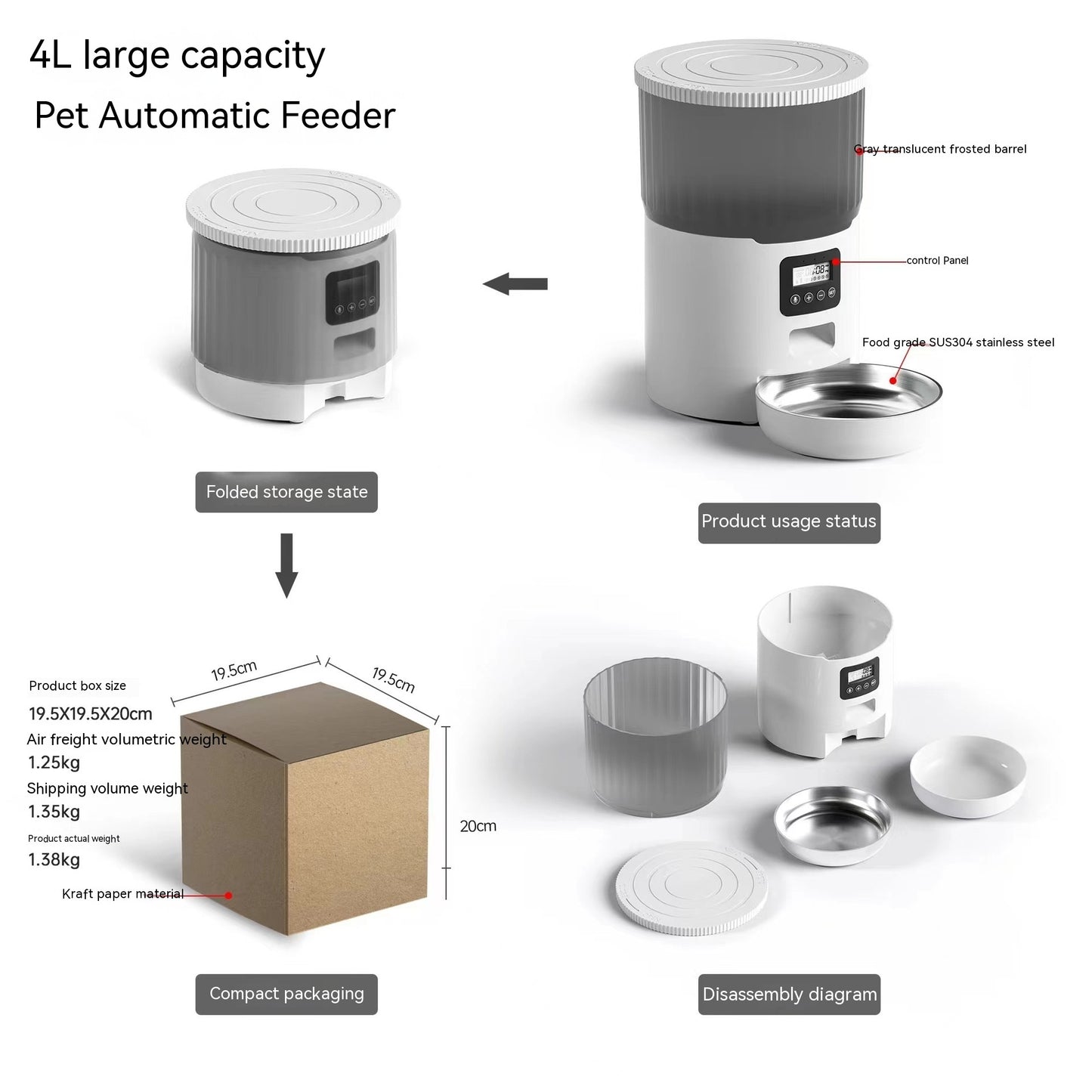 Smart Automatik Futterspender Cat Dog Automatic Pet Feeder